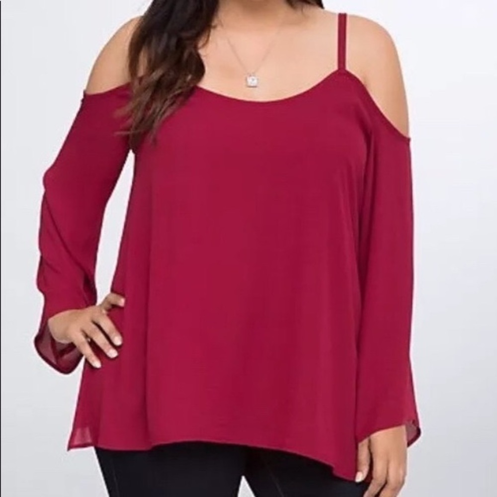 Torrid cold shoulder blouse